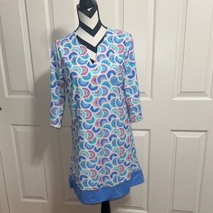 Aqua Et Sol Colorful Patterned Coverup Dress